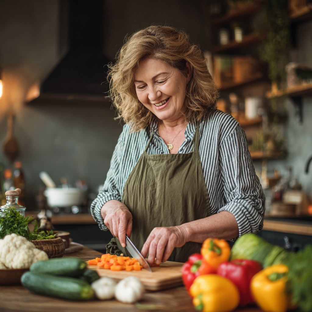 Group of diverse Ukrainian adults of different ages smiling and enjoying healthy outdoor picnic with nutritious foods